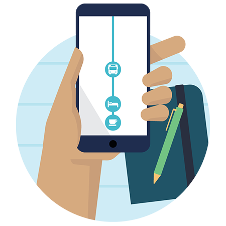 mobile phone in hand