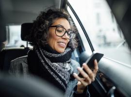 person looking at phone