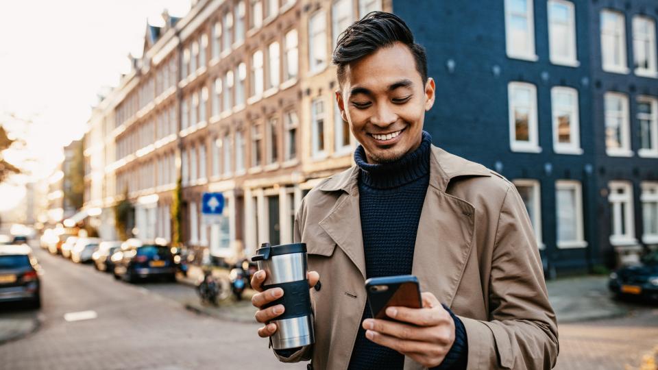 image of person looking at phone